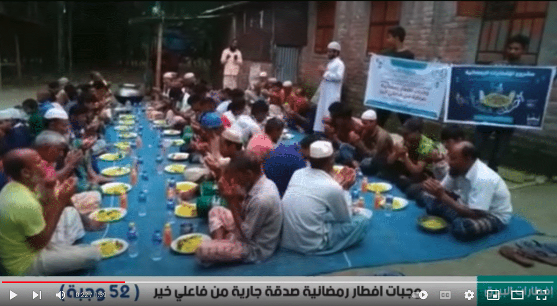 وجبات افطار رمضانيه صدقة من مهند عكاشه عنه وعن آل بيته